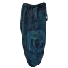 Sarouel Bohème Tie-Dye « Shivna » Bleu Pétrole - Coton Artisanal du Népal -