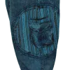 Sarouel Bohème Tie-Dye « Shivna » Bleu Pétrole - Coton Artisanal du Népal -