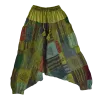 Sarouel Gufa Patch Délavé Vert - Coton Léger Artisanal -