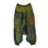 Sarouel Gufa Patch Délavé Vert - Coton Léger Artisanal -