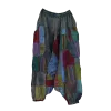 Sarouel Gufa Patch Délavé Bleu Pétrole - Coton Léger Artisanal -