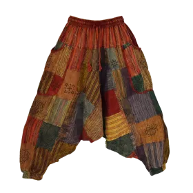 Sarouel Gufa Patch Délavé Multicolore - Coton Léger Artisanal