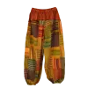 Pantalon Bouffant Coton Léger « Surya Patch » Orange-