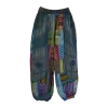 Pantalon Bouffant Coton Léger « Surya Patch » Bleu Pétrole -