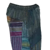 Pantalon Bouffant Coton Léger « Surya Patch » Bleu Pétrole -