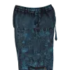 Pantalon Ample Tie-Dye « Forêt Mystique » Bleu Pétrole & Noir