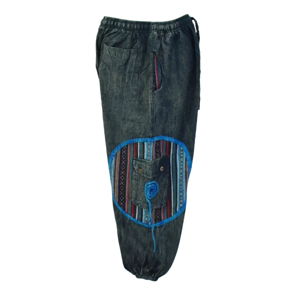 Pantalon Bouffant Tie-Dye « Spirale Sauvage » - Coton Délavé