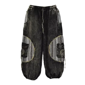 Pantalon Bouffant Tie-Dye « Spirale Sauvage » - Coton Délavé