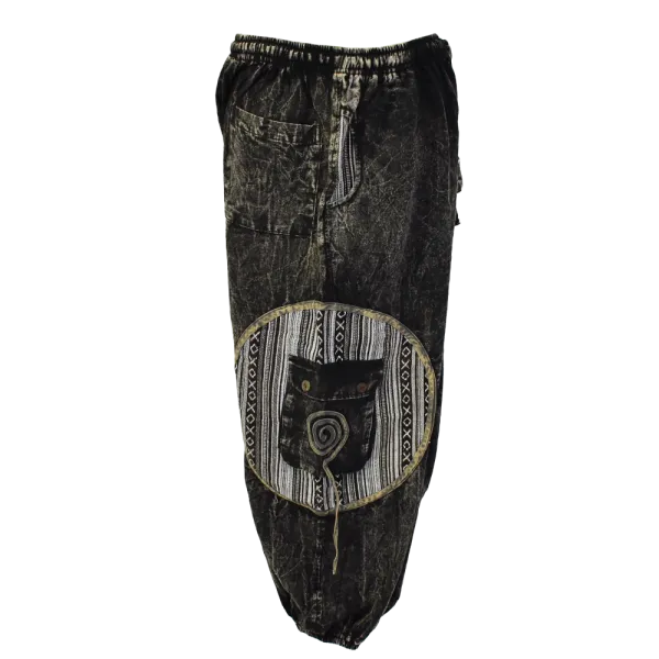 Pantalon Bouffant Tie-Dye « Spirale Sauvage » - Coton Délavé