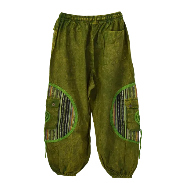 Pantalon Bouffant Tie-Dye « Spirale Sauvage » - Coton Délavé