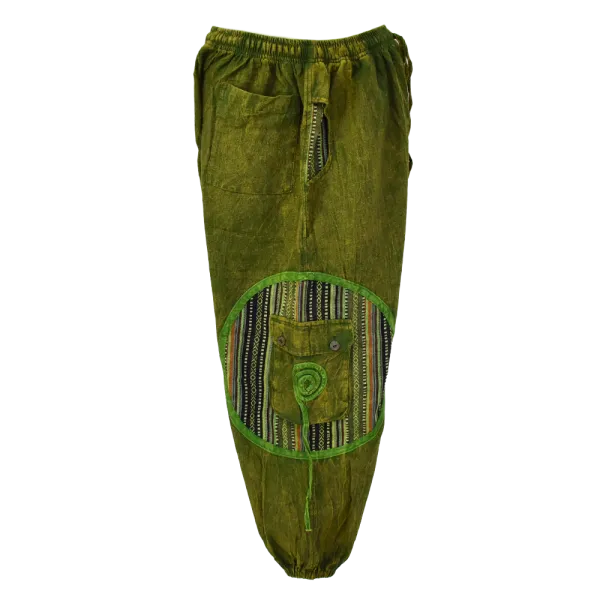 Pantalon Bouffant Tie-Dye « Spirale Sauvage » - Coton Délavé