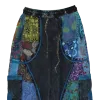Pantalon Bouffant Femme Coton Jersey Délavé « Mosaïque Bleue »