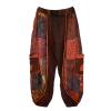 Pantalon Bouffant Femme Coton Jersey Délavé « Mosaïque Rouge »