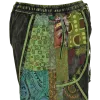 Pantalon Bouffant Femme Coton Jersey Délavé « Mosaïque Verte »