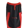 Sarouel Mixte Coton Artisanal Deux Tons « Tao Zen » Noir & Rouge