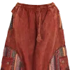 Pantalon Bouffant Tie-Dye « Spirale Sauvage » Bordeaux Délavé