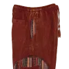 Pantalon Bouffant Tie-Dye « Spirale Sauvage » Bordeaux Délavé