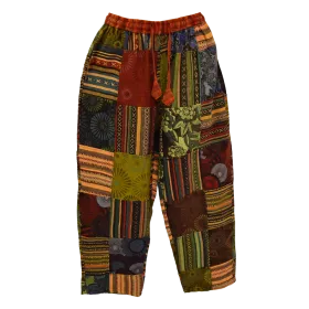 Pantalon Coton Épais Patchwork « Puranta » Multicolore