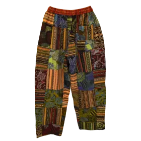 Pantalon Coton Épais Patchwork « Puranta » Multicolore