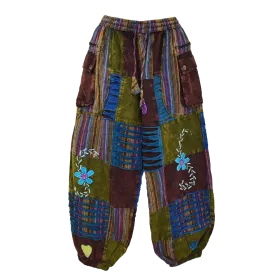 Pantalon Bouffant Femme Coton Délavé « Flore Bohème »