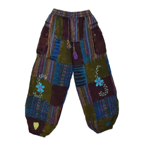 Pantalon Bouffant Femme Coton Délavé « Flore Bohème »
