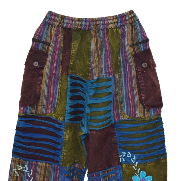 Pantalon Bouffant Femme Coton Délavé « Flore Bohème »