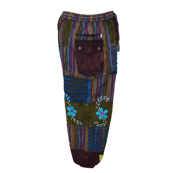 Pantalon Bouffant Femme Coton Délavé « Flore Bohème »
