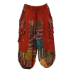 Pantalon Bouffant Unisexe Coton Épais Délavé « Himalaya Cargo » Bordeaux