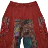 Pantalon Bouffant Unisexe Coton Épais Délavé « Himalaya Cargo » Bordeaux