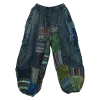 Pantalon Bouffant Unisexe Coton Épais Délavé « Himalaya Cargo » Bleu Pétrole