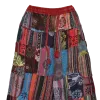 Pantalon Bouffant Unisexe Coton Épais Patchwork Népal Bordeaux