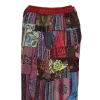 Pantalon Bouffant Unisexe Coton Épais Patchwork Népal Bordeaux