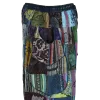 Pantalon Bouffant Unisexe Coton Épais Patchwork Népal Bleu