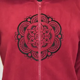 Veste Sweat Polaire Femme à Capuche « Mandala Sacré »