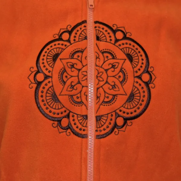 Veste Sweat Polaire Femme à Capuche « Mandala Sacré »