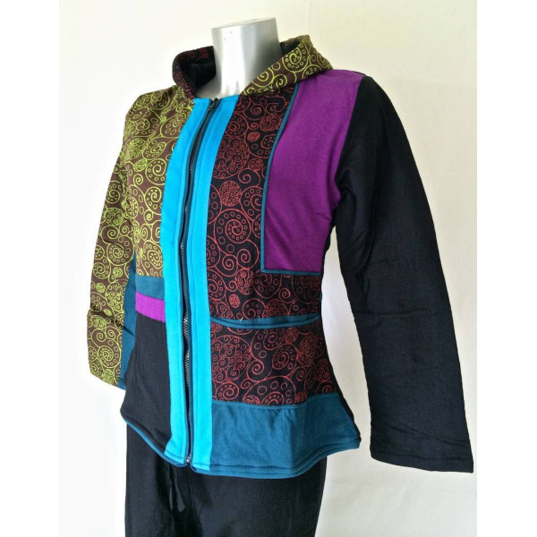 Veste Saliha Jersey et Polaire Ton Multi