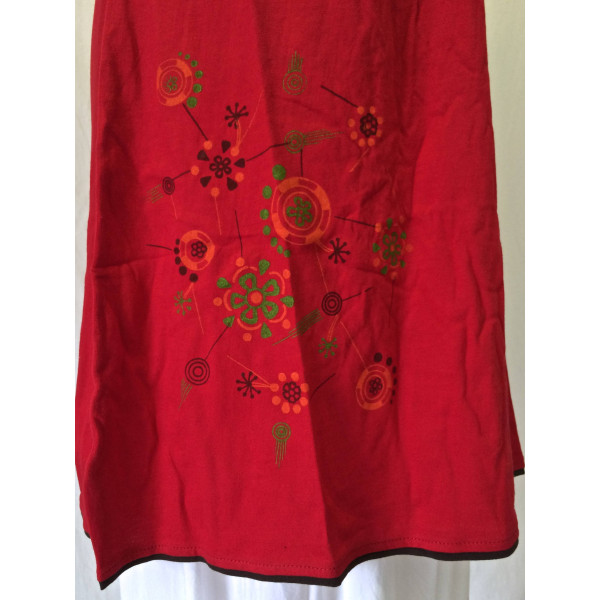 Robe Évasée Mundi Jersey Rouge d'été