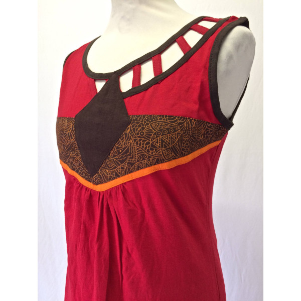 Robe Évasée Mundi Jersey Rouge d'été